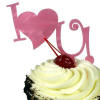 acrylic i love you cupcake topper