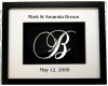 shadow display box for monogram wedding cake topper