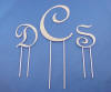 crystal monogram wedding cake topper