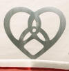 trinity heart wedding cake topper