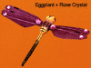 vdc garden friends eggplant dragonfly with rose crystals