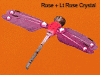 vdc rose dragonfly with light rose crystals