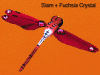 vdc siam dragonfly with fuchsia crystals