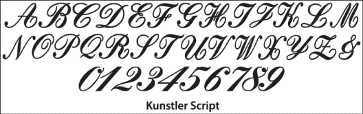 monogram wedding cake topper kunstler script font style