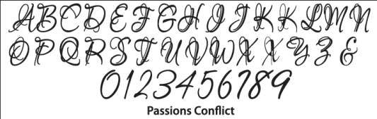 monogram wedding cake topper passions conflict font style