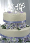 monogram wedding cake topper