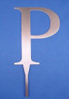 4" letter P