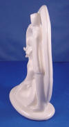 porcelain natural white bride and groom wedding cake topper