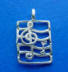 sterling silver music charm