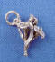 sterling silver 3-d trumpet vine flowers charm