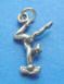 sterling silver 3-d gymnast on balance beam charm