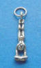 sterling silver 3-d gymnast on pummel horse charm