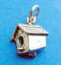 sterling silver birdhouse charm