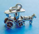 sterling silver 3-d horse and carriage charm