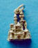 sterling silver 3-d castle charm