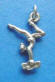 sterling silver 3-d gymnast on balance beam charm