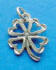 sterling silver open leaf four leaf clover charm