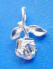 sterling silver rose charm