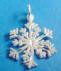 sterling silver snowflake charm