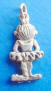 sterling silver little girl ballerina charm