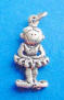 sterling silver little girl ballerina charm