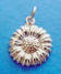 sterling silver sunflower charm