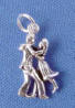 sterling silver 3-d dancing couple charm