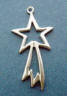 sterling silver shooting star charm