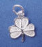 sterling silver shamrock charm