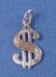 sterling silver dollar sign charm