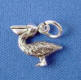 sterling silver 3-d penguin charm