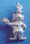 sterling silver clown charm