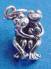 sterling silver lovebird frogs charm