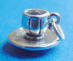 sterling silver coffee cup and saucer charm