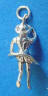 sterling silver 3-d square dancer charm