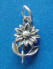 sterling silver 3-d sunflower charm