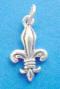 sterling silver feur de lis charm