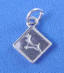 sterling silver deer crossing sign charm