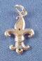 sterling silver fleur de leis charm