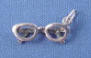 sterling silver 3-d eyeglasses wedding cake charm for charm cake cake pull