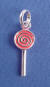 sterling silver 3-d links of london pink enamel lollipop charm