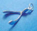 sterling silver wishbone charm