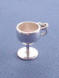 sterling silver 3-d wine goblet charm