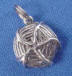 back side of sterling silver bird's nest charm