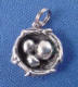 sterling silver 3-d bird's nest charm