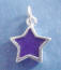 sterling silver blue enamel star charm