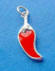 sterling silver red enamel chili pepper