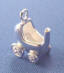 sterling silver sabo baby stroller charm