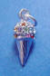 sterling silver multi-color rhinestone ice cream cone charm