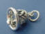 sterling silver 3d wedding bell charm - the inside is moveable